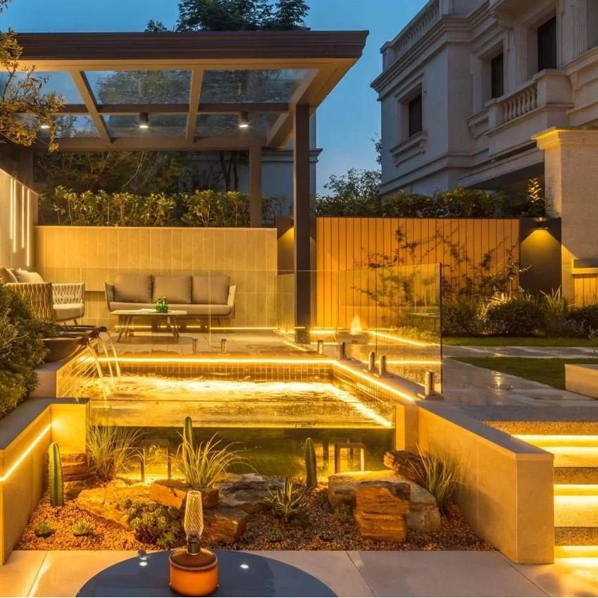 Patio Cahaya kalis air dengan panduan pemilihan suhu warna